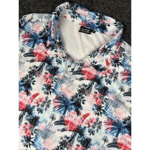 Sunday Swagger Polo Shirt Men’s 3XL AOP Floral Golf Performance Hawaiian.